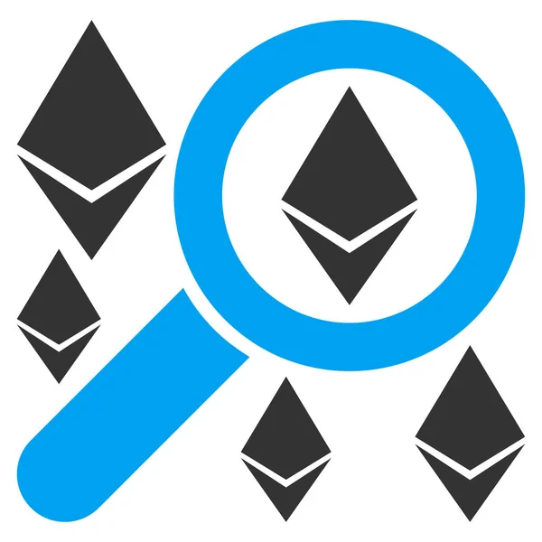 Buscar Icono plano de Ethereum — Archivo Imágenes Vectoriales