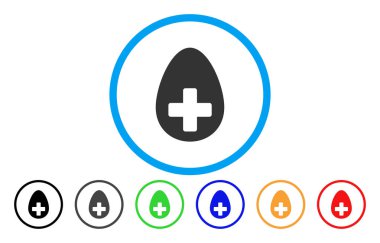 Artı yumurta vektör simge yuvarlak