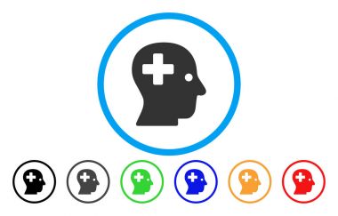 Artı baş vektör simge yuvarlak