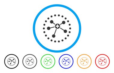 Yuvarlak tıbbi bağlantıları yuvarlak vektör simgesi