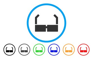 Gözlük yuvarlak vektör simgesi