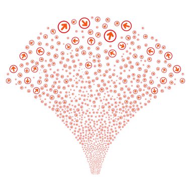 Kaynak akışı yuvarlak ok simgeleri