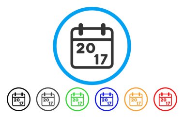 2017 takvim yuvarlak simge