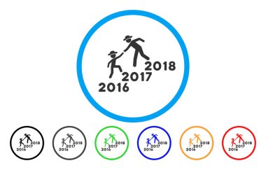 Yıllık beyler kariyer yardım yuvarlak simgesi