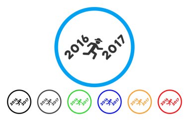 Beyefendi için 2017 yıl çalışan yuvarlak simge