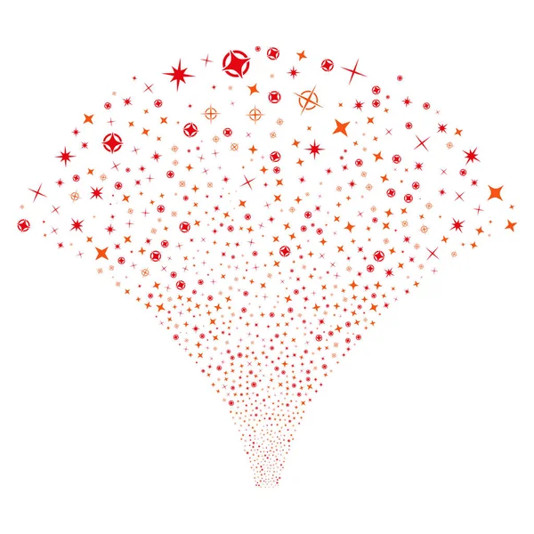 Kaynak akışı konfeti yıldız kutsal kişilerin resmi