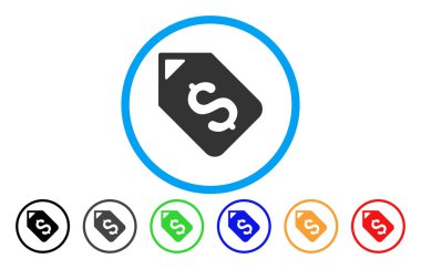 Banka hesabı etiketi yuvarlak simgesi