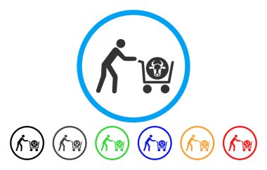 Sığır eti yuvarlak simge satın