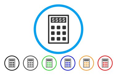 Defter tutma hesap makinesi yuvarlak simge