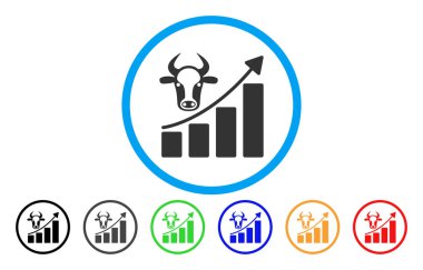 Sığır grafik büyümek yuvarlak simge