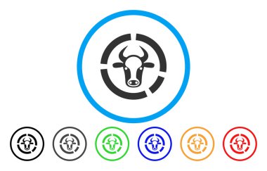 İnek diyagramı yuvarlak simge