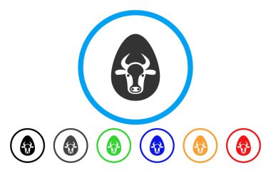 İnek yumurta yuvarlak simge