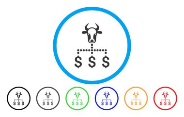 İnek Doları Linkler yuvarlak simge