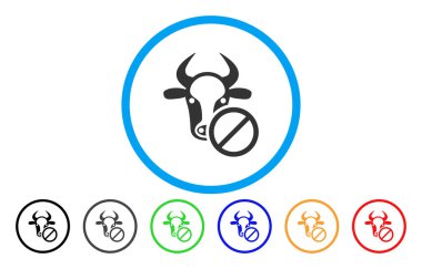 Yuvarlak simge yasak inek