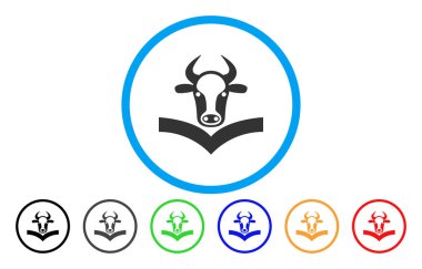 İnek el kitabı yuvarlak simge