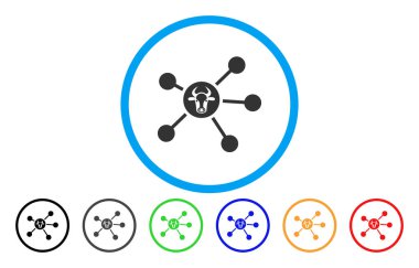 İnek Linkler yuvarlak simge