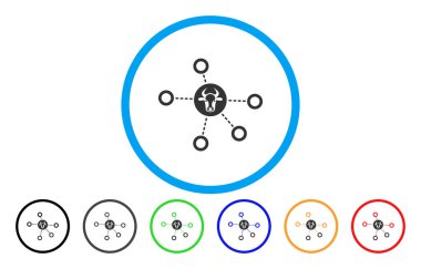İnek ilişkiler simgesi yuvarlak
