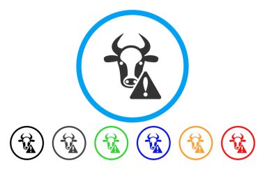 İnek uyarı simgesi yuvarlak