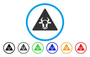 İnek uyarı simgesi yuvarlak