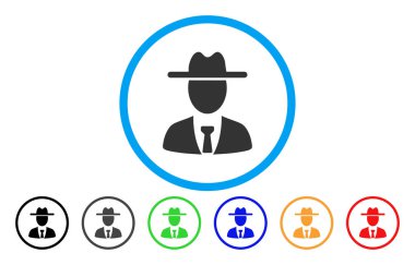 Çiftçi patron yuvarlak simge