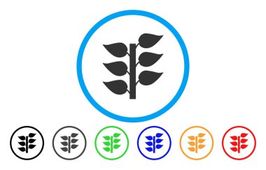 Flora Bitki simgesi yuvarlak