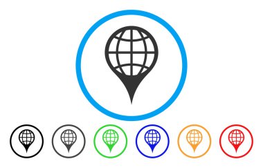Küresel konum yuvarlak simge