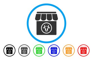 Hayvan çiftliği yuvarlak simge