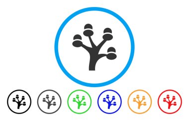 Para ağacı yuvarlak simge