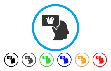 Kişi rüya Crown yuvarlak simge