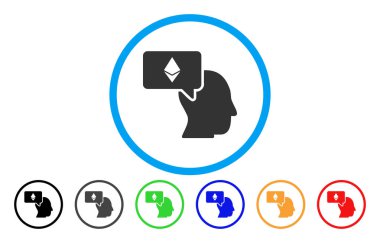 Kişi rüya Ethereum simgesi yuvarlak