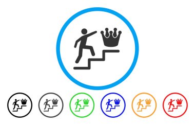 Yuvarlak simge taç için kişi adımları