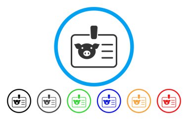 Domuz rozet yuvarlak simge