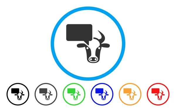 Kráva názor zaoblené ikona — Stockový vektor