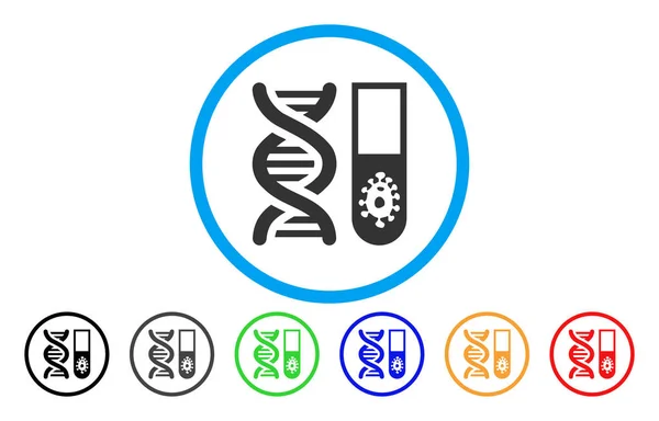 Hitech Microbiologia Ícone arredondado — Vetor de Stock