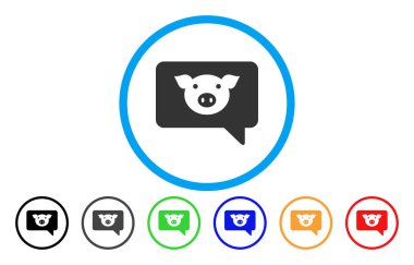 Domuz ileti yuvarlak simgesi