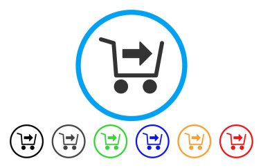 Satınalma sepeti yuvarlak simge