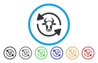 İnek yuvarlak simge Yenile