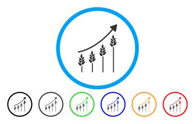 Grafik yuvarlak simge büyüyen buğday