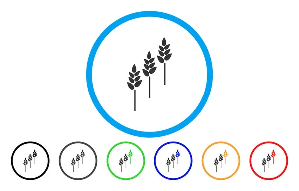 Vete växter rundade ikonen — Stock vektor