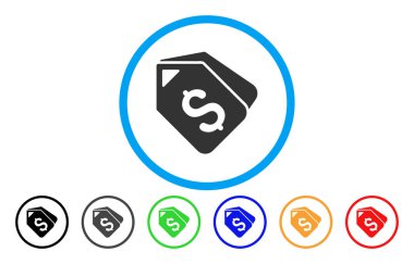 Banka hesabı yuvarlak simge etiketleri