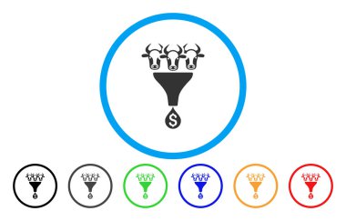 Sığır huni yuvarlak simge kar