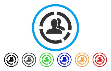 Demografi diyagramı yuvarlak simge