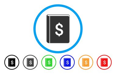 Doları kitap yuvarlak simge