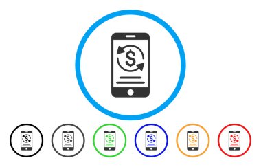 Mobil ödeme yuvarlak simge