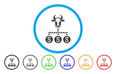 Para sığır ilişkiler simgesi yuvarlak