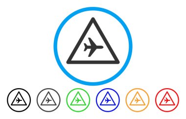 Uçak tehlike yuvarlak simge