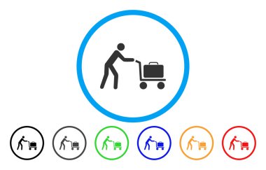 Binek arabası yuvarlak simge