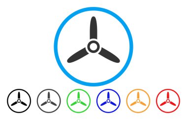 Üç uçlu vidalı yuvarlak simge