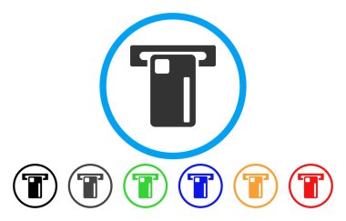 ATM makinesi simgesini yuvarlak