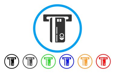 ATM makinesi simgesini yuvarlak